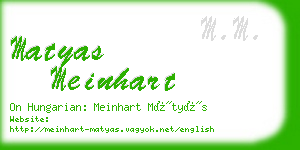 matyas meinhart business card